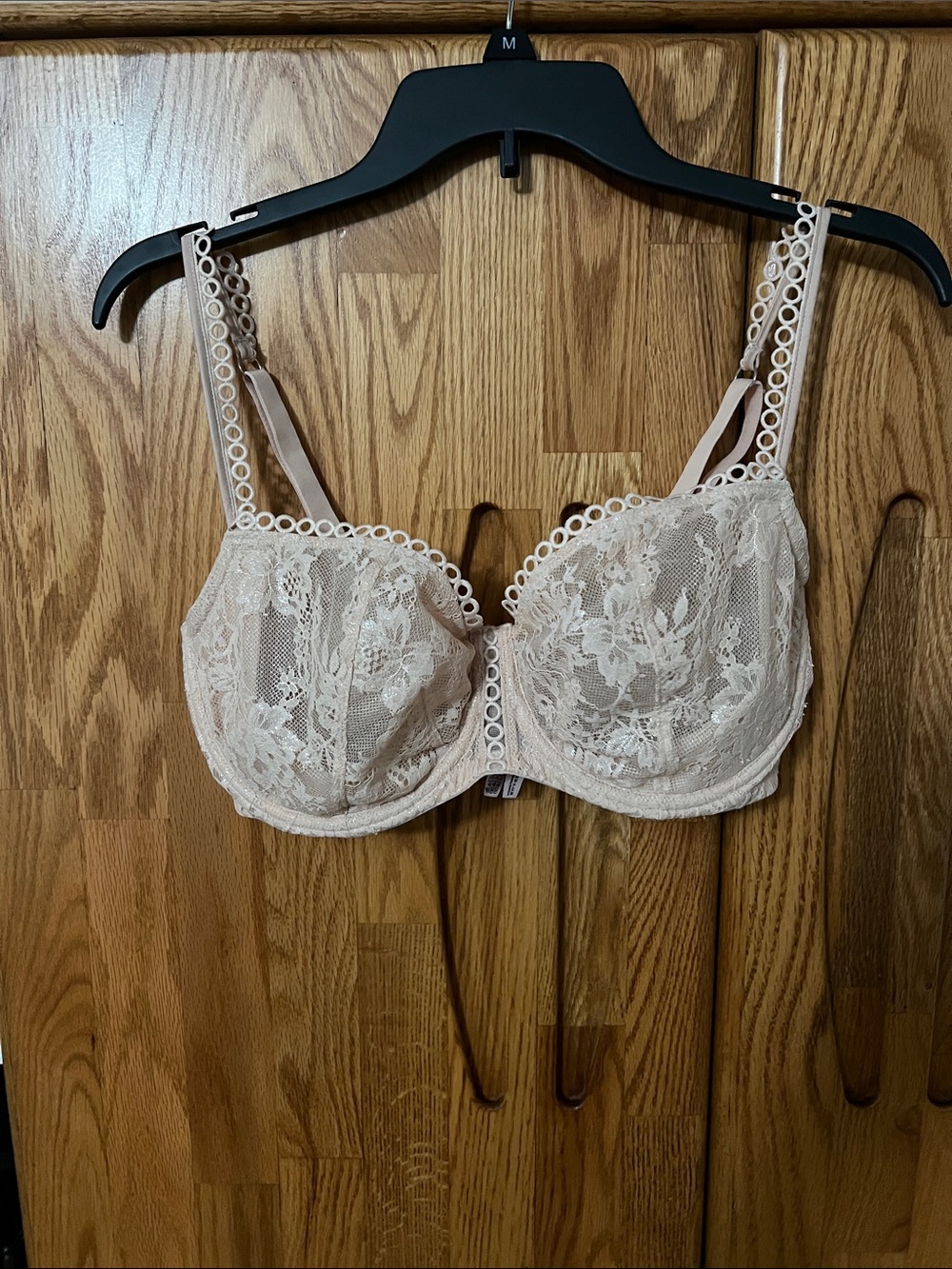 VS Dream Angels push-up without padding light pink lace bra 36DDD